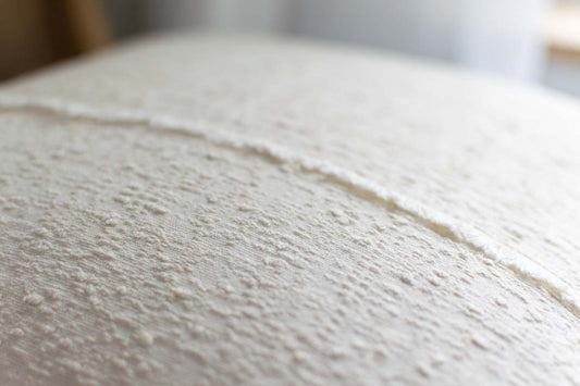 Woven Pillow Cover in Textured Beige - OOAK