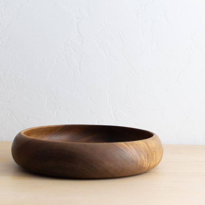 handmade antique wooden dark brown bowl