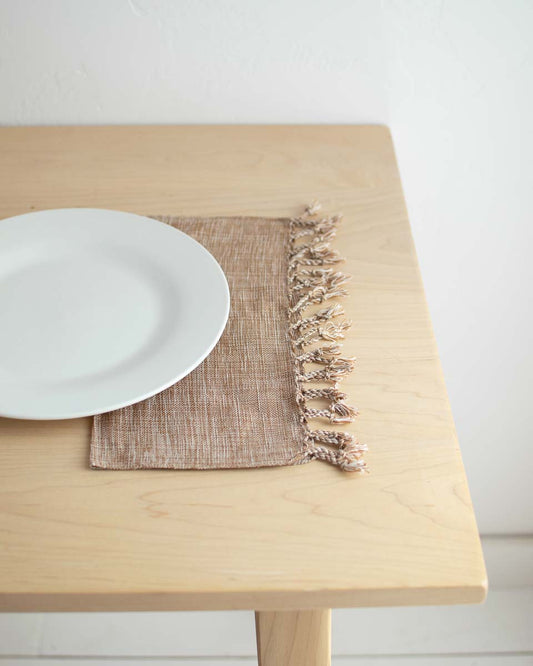 cloth napkin with fringe