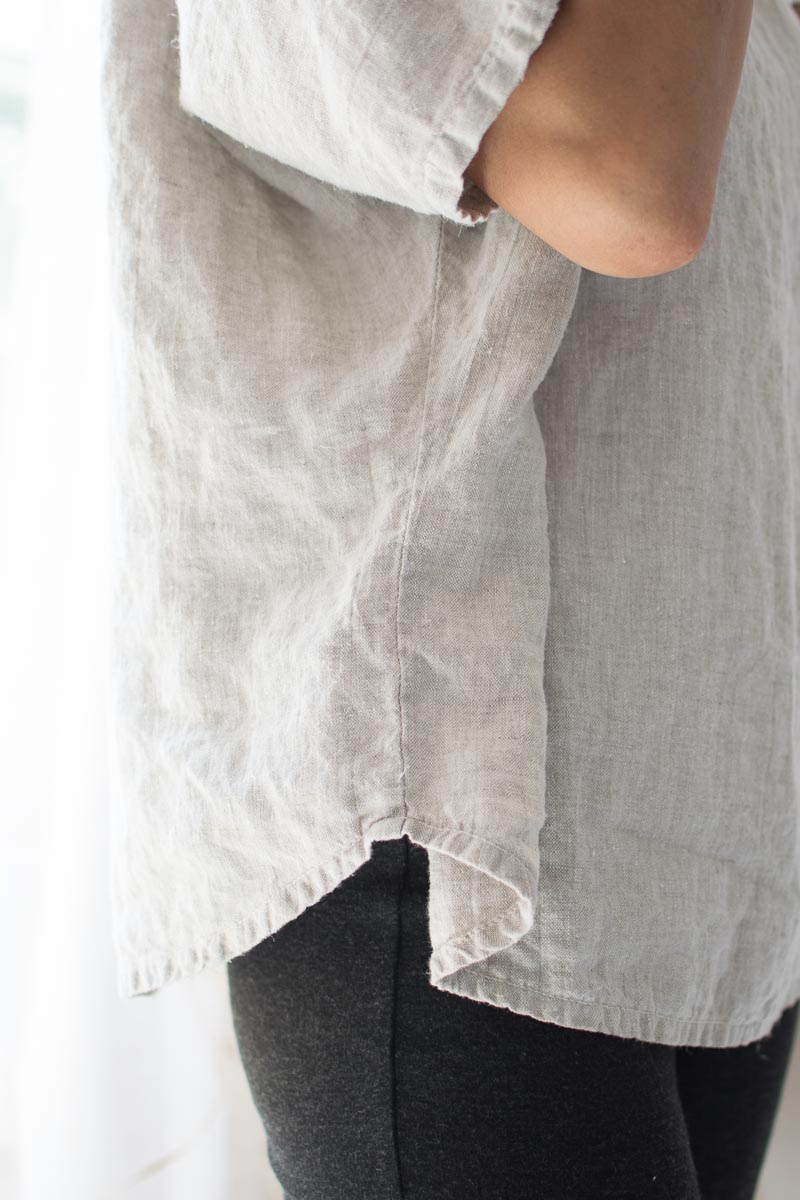 digital sewing pattern boxy Top with curved hem