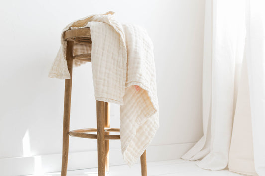 baby blanket organic cotton gauze 8 layer natural