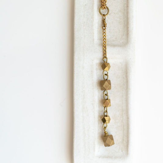Faceted Lariat Necklace