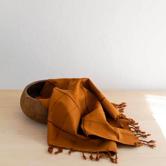 Oversized Woven Hand Towel in Sienna