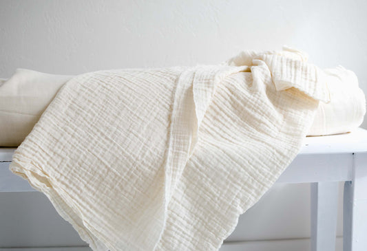 organic fair trade double gauze fabric by the yard