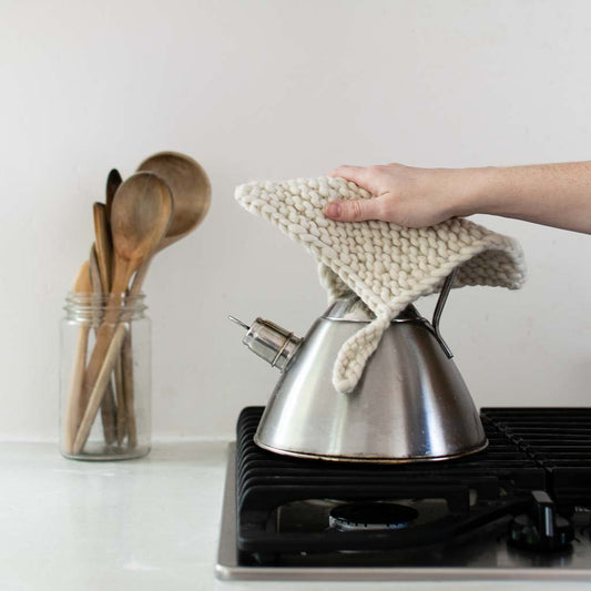 natural wool hotpad fair trade