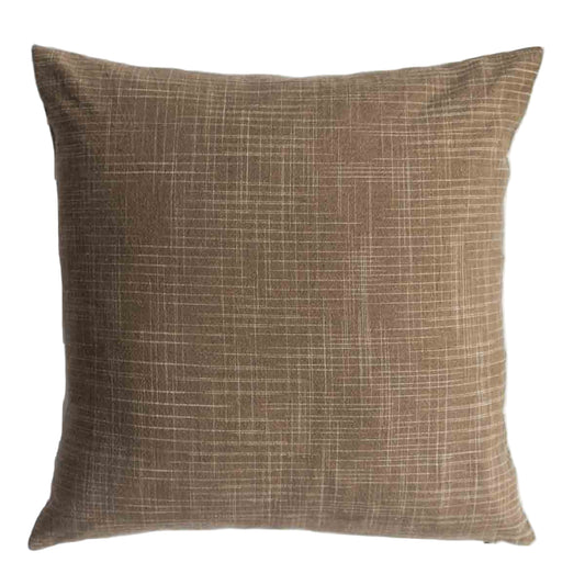 Brown textured pillow on a white background