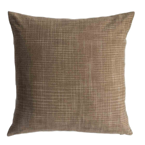 Brown textured pillow on a white background