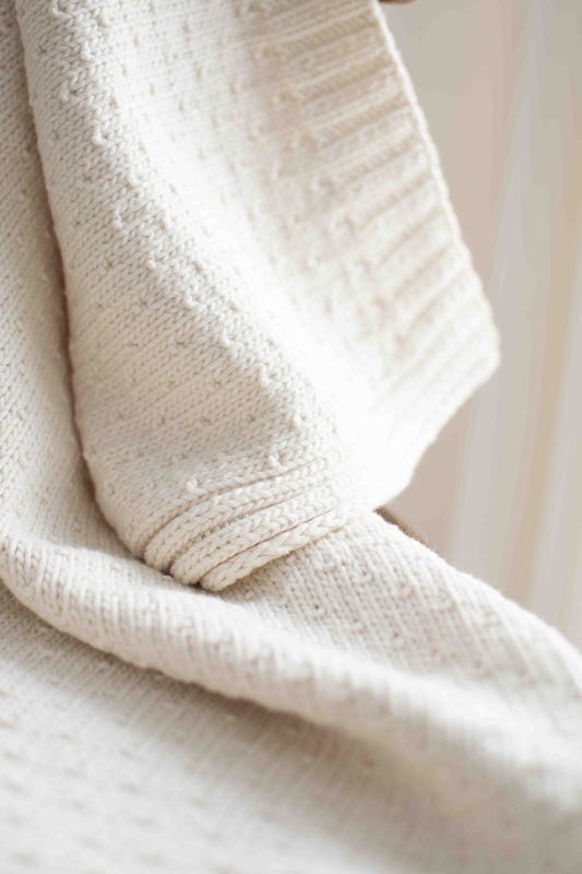 hand knit baby blanket