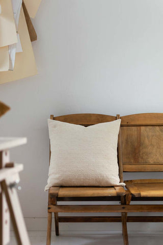 Woven Pillow Cover in Textured Beige