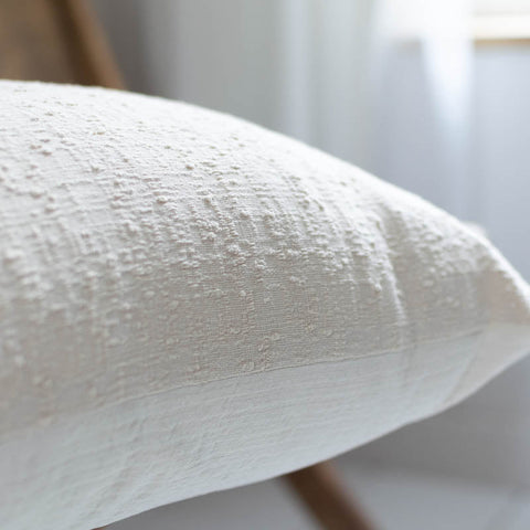Woven Pillow Cover in Textured Beige