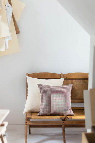 Woven Pillow Cover in Textured Beige