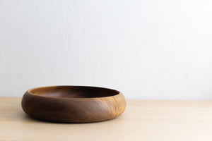 handmade antique wooden dark brown bowl 