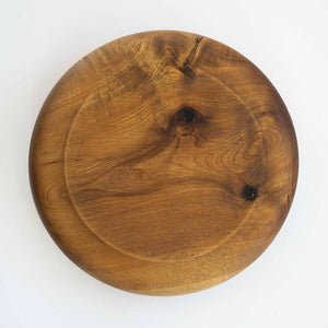 underside of wooden fruit bowl