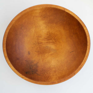 antique wooden butter down bowl