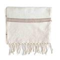 neutral striped table runner