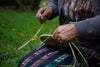  basket weaving with pine needles in Guatemala