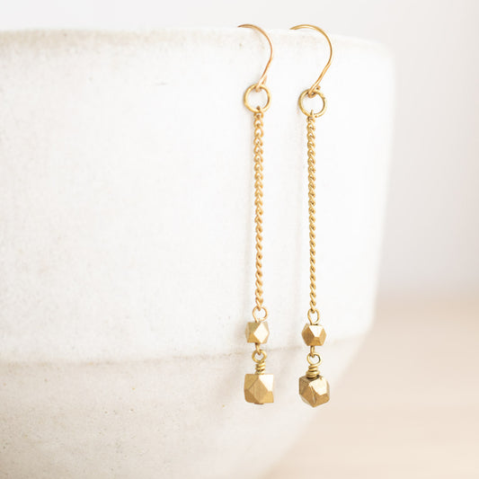 faceted dangle earrings fair trade