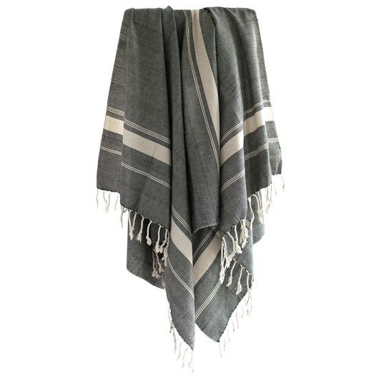 fair trade striped bath towel
