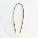 fair trade matte brass hair pin