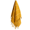 fair trade hand towel in mustard yellow