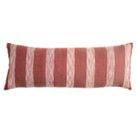 fair trade long lumbar pillow cover in red striped