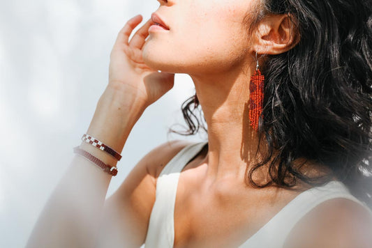 Beaded Wrap Bracelet in Otoño - SALE
