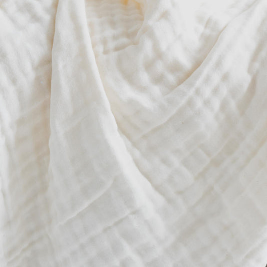 organic fair trade grid gauze fabric by the yard