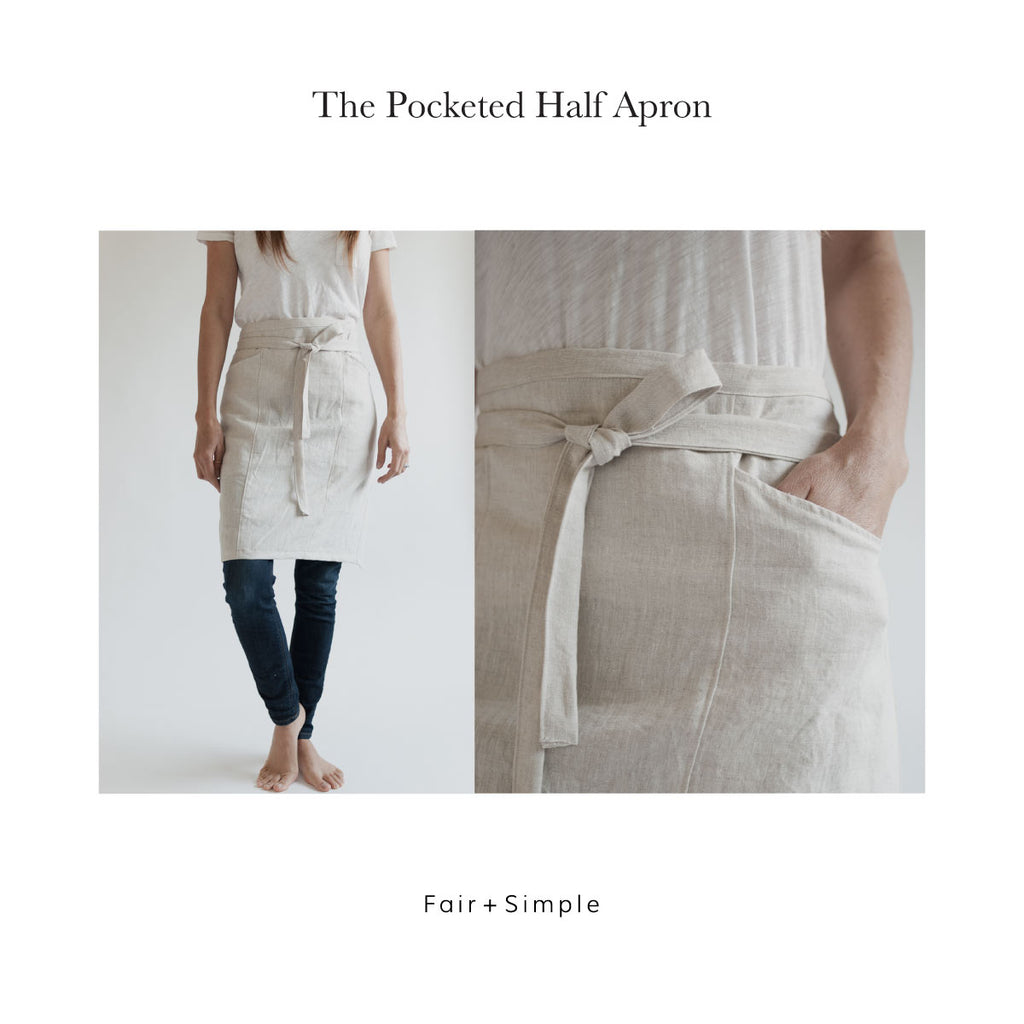 The Pocketed Half Apron | A Digital Sewing Pattern and Tutorial