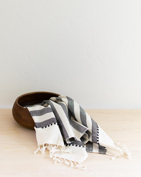 WHOLESALE: Woven Hand Towel in Wide Stripes