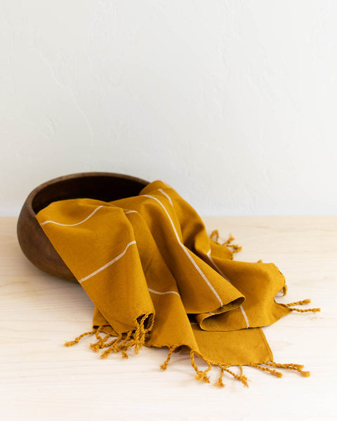WHOLESALE: Woven Hand Towel in Mustard Yellow