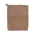 naturally dyed wool dish mat in acacia