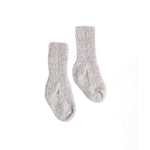Peruvian Alpaca and Organic Cotton Baby House Socks - Grey