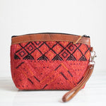 fair trade red wristlet pouches