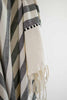 oversized slim cotton towel striped