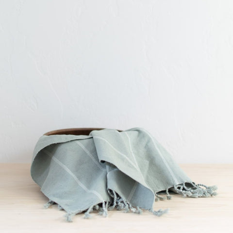 Oversized Woven Hand Towel in Sage Green
