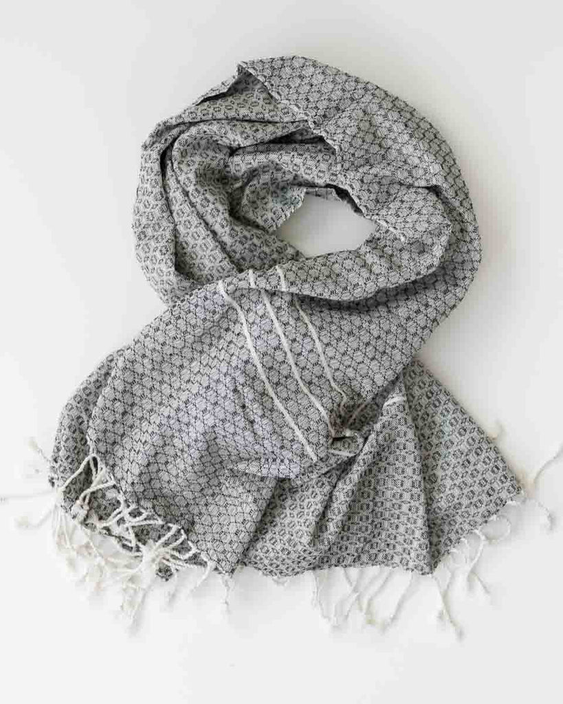 fair trade woven cotton scarf shawl